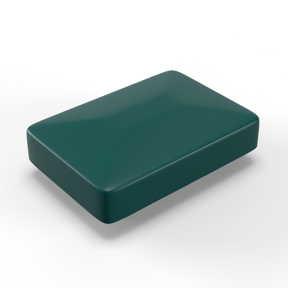 10 Stück Qualinos Pfostenkappen 60 x 40 mm Grün 6005 Flachdach für Rechteckrohr UV stabilisiert Image