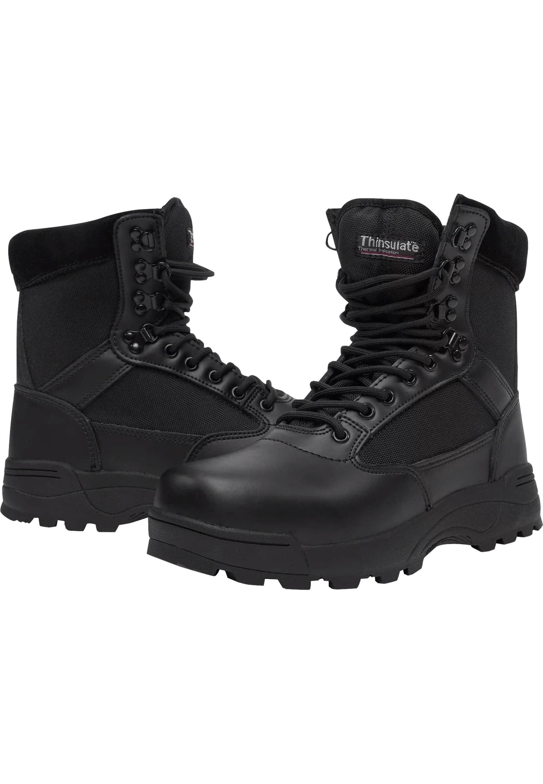 Stiefel BRANDIT "Brandit Accessoires Tactical Zipper Boots", Damen, Gr. 43, schwarz, unifarben, Schuhe Stiefel