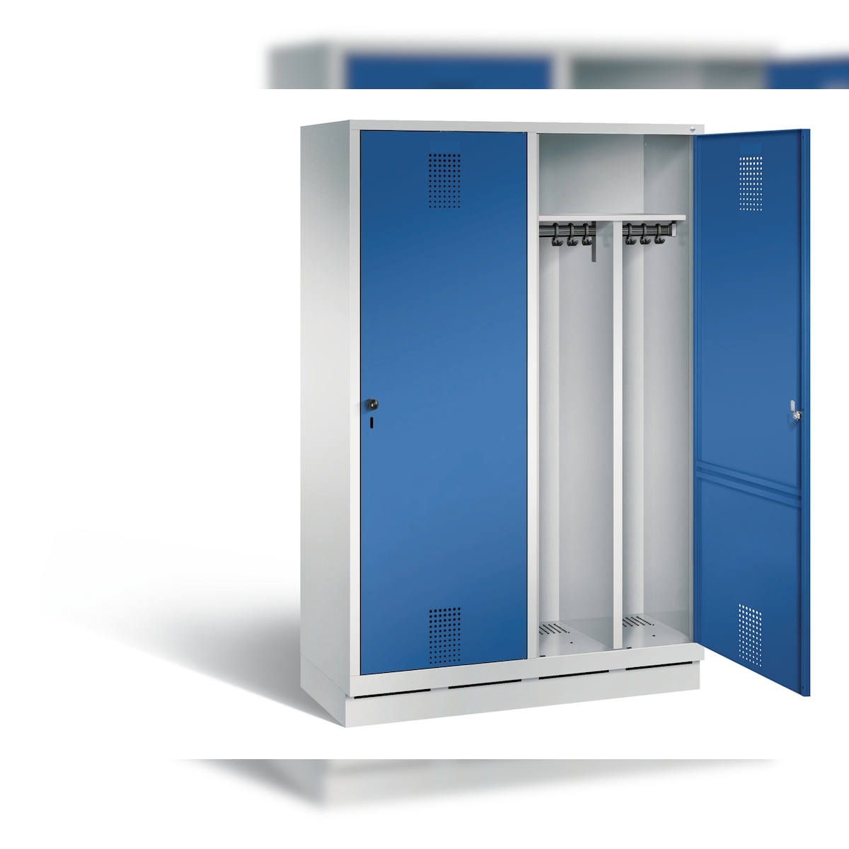 C+P Schwarz-Weiss-Spind Evolo, H1800xB1190xT500mm Image