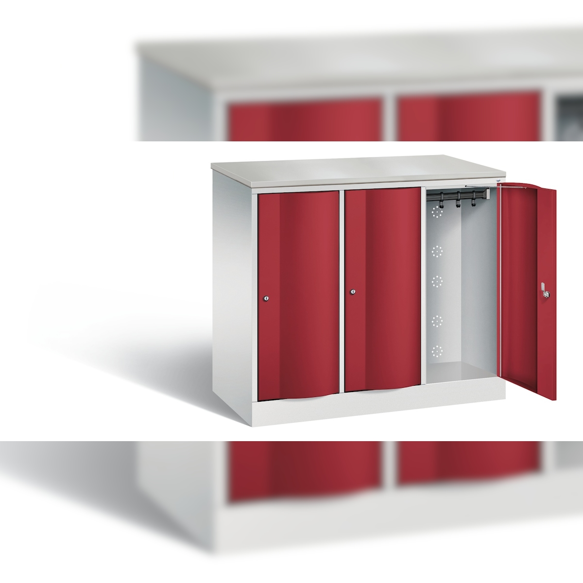 C+P Garderobenschrank Resisto, H1077xB1148xT540mm Image