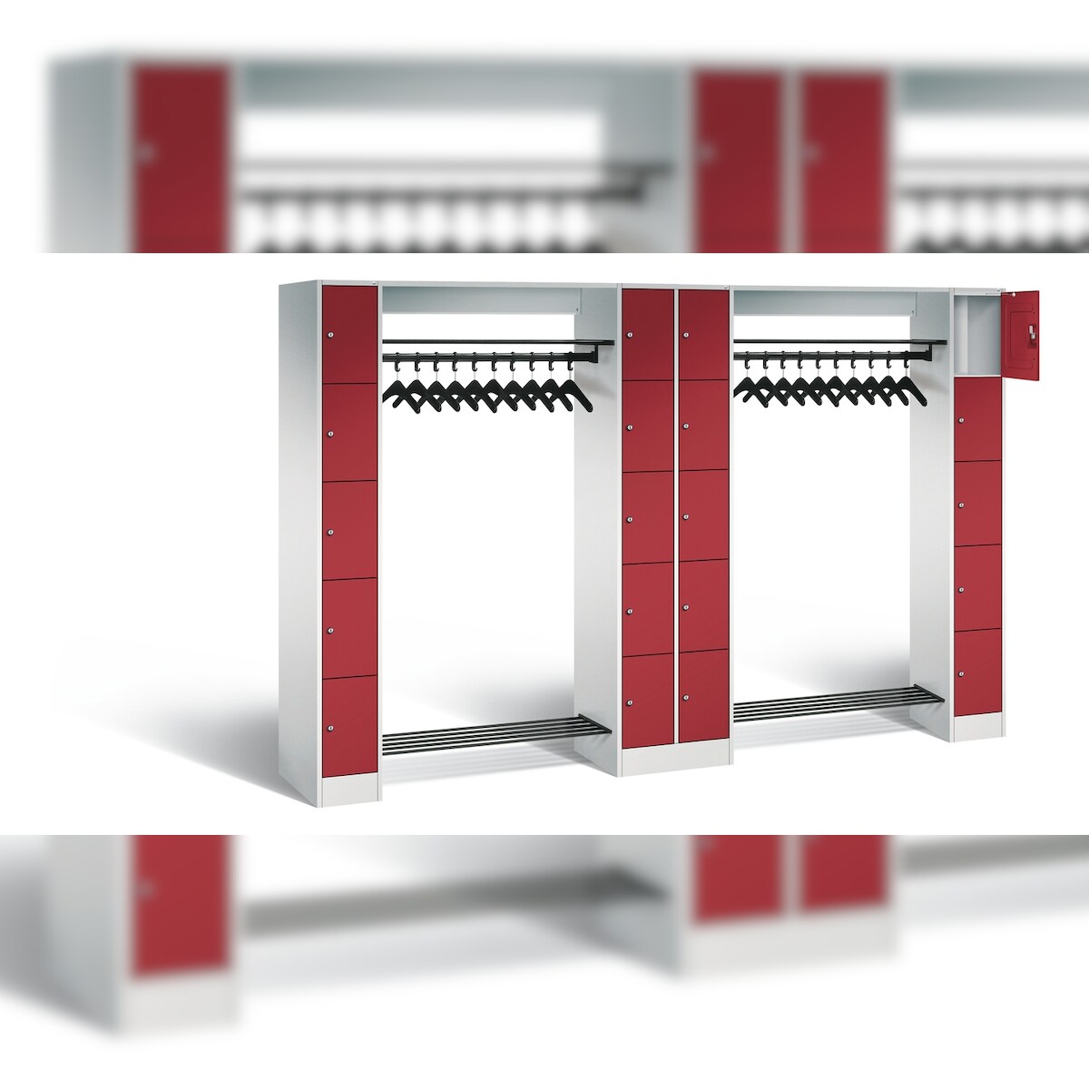 C+P Offene Garderobe Serie 8070, H1950xB2840xT480mm Image