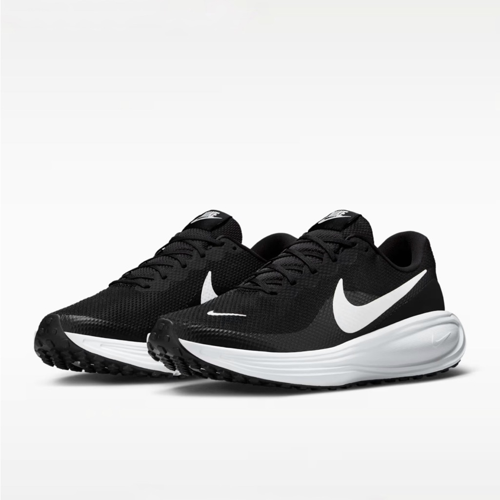 Nike Shoes | Brand New Nike Revolution 7 Wide Black/White Men's Road Running Shoes Fb8501 002 | Color: Black/White | Size: 12