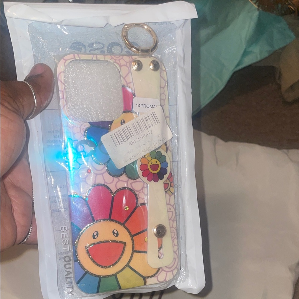 Adidas Cell Phones & Accessories | Floral Pattern Phone Case With Strap | Color: Red/Yellow | Size: Os