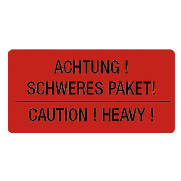 EICHNER Warnetiketten »Schweres Paket!« 250 Stück Image