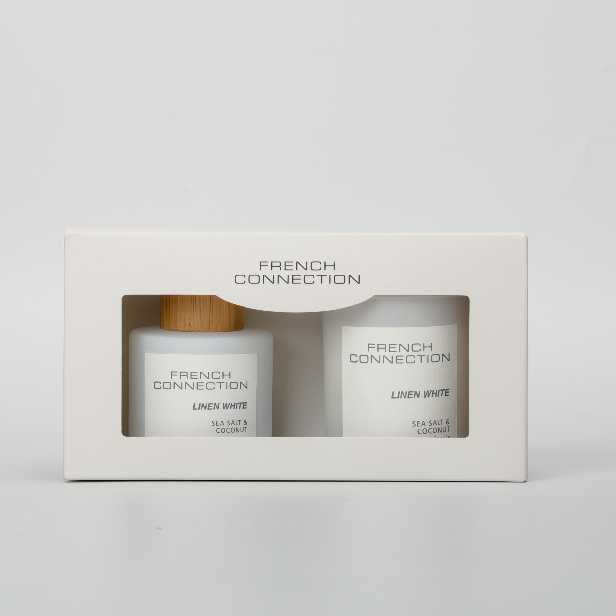 French Connection Pastel Collection Sea Salt & Coconut Diffuser 100ml + Candle 130g - White - One Size