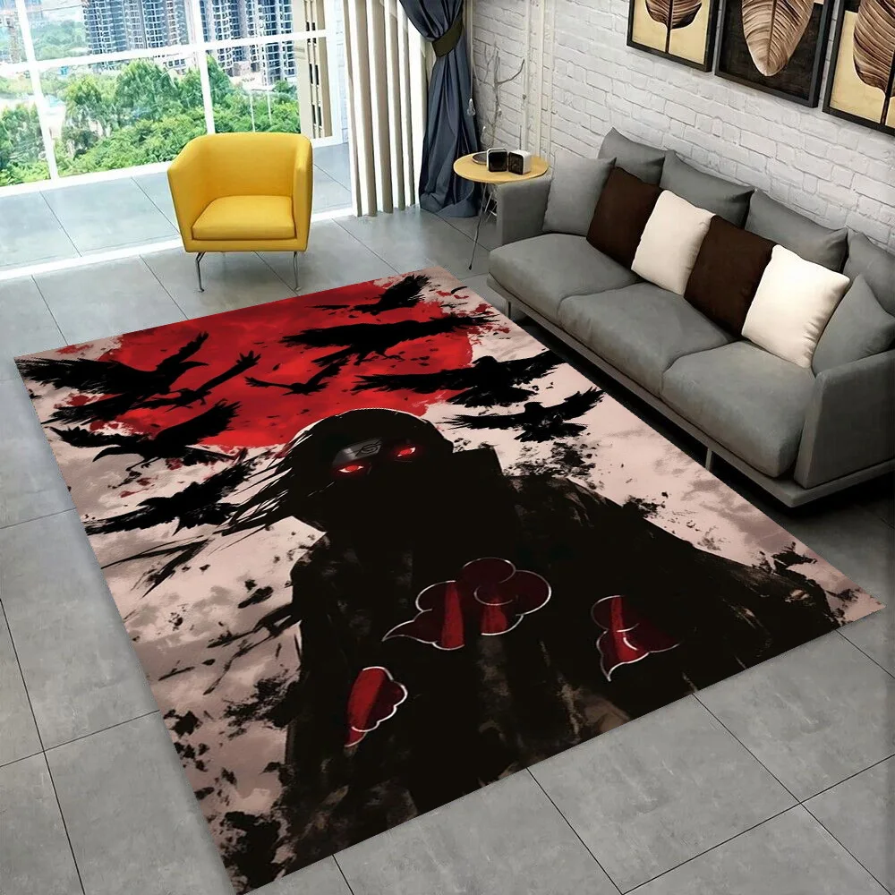 3D N-Naruto Cartoon Anime I-Itachi Teppich für Spielzimmer Schlafzimmer Wohnzimmer Sofa Heimdekoration, Kinderbereich Teppich Rutschfeste Bodenmatte Image