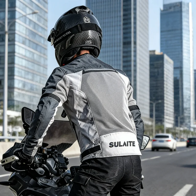 Sommer Atmungsaktive Mesh Motorrad Reitjacke Unisex Moto Racing Schutz Polsterung Kleidung für Männer Outdoor Abenteuer Jacken Image
