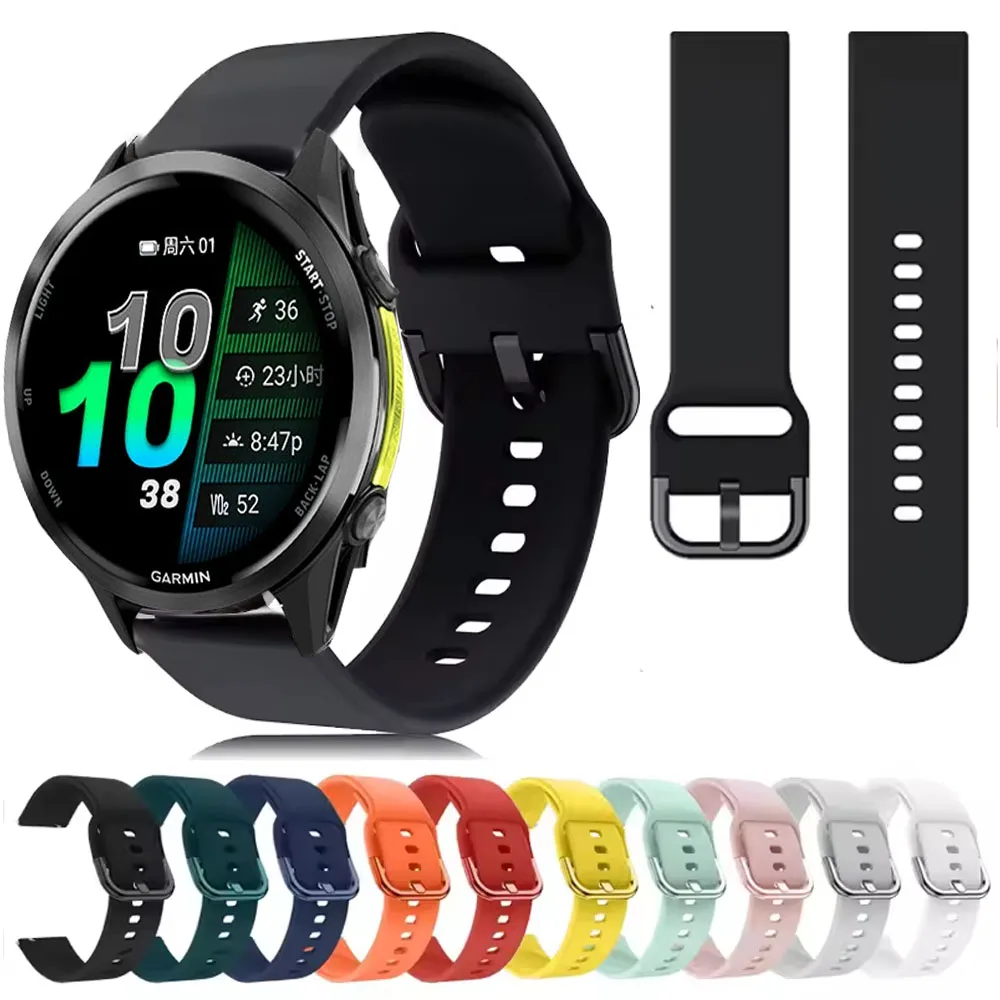 Silikonband für Garmin Vivoactive 6/5/4/3Music/Move Luxe 20 mm 22 mm weiches Sportarmband Forerunner 570 970 745 965 645 245 55 165 Image