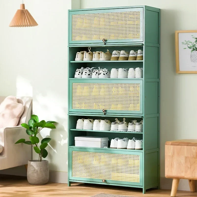 Schuhregal, große Kapazität, wirtschaftlicher, einfacher Haushaltstür-Schuhschrank, Schlafzimmer, Schlafsaal, Staub, Schuhregal