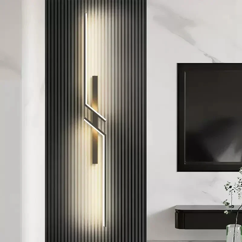 LED-Wandleuchte, moderne, minimalistische Streifen-Wanddekorationsleuchten, Beleuchtung für Schlafzimmer, Nachttisch, Wohnzimmer, TV, Sofa, Lobby, Hintergrunddekoration