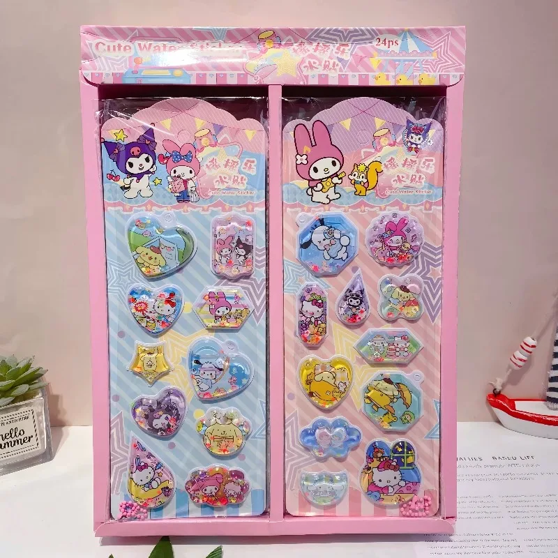 Sanrio Kawaii Kuromi Hello Kitty 3D Shake Sticker DIY Notizbuch Album Tagebuch Handbuch Dekorationen Schreibwaren für Schüler