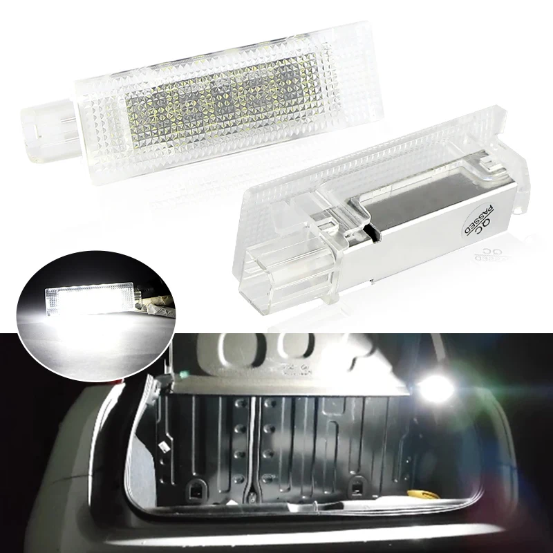 2 Stück Innenraumbeleuchtung für Kofferraum, Passend für Fiat 500, 500X, Doblo, Punto Evo, Idea, Linea, Croma, LED-Kofferraumleuchten, Auto-Zubehör Image
