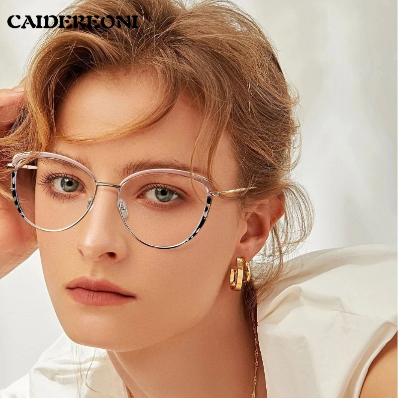 CAIDERONI Klassisches Katzenaugen-Design Anpassbare Lesebrille Anti-Blaulicht-Brille Progressive Korrektionsbrille Photochromatisch 87069 Image