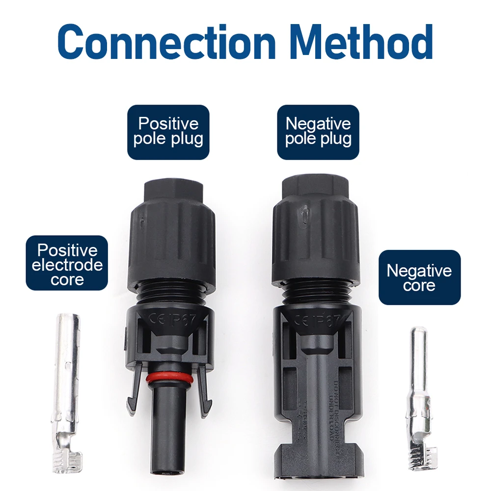 IP67 1000V Solar Photovoltaik Stecker 30A Solar Panel Zweig Photovoltaik Stecker Kabel Für Solar System Verwenden Image