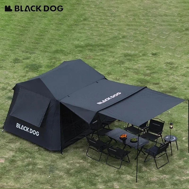 BLACKDOG Zelte Überdachung Sonnenschutz Vollautomatisches Schnellöffnendes Familien-Outdoor-Campingzelt Vinyl Verstärktes Camping-Übernachtungszelt Image