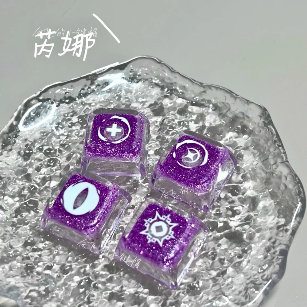 VALORANT Reyna Skill Tastenkappe für mechanische Tastatur, transparent, XDA/R4-Profil, individuelle Persönlichkeit, PC-Tastenkappe, Valorant Merchandise Image