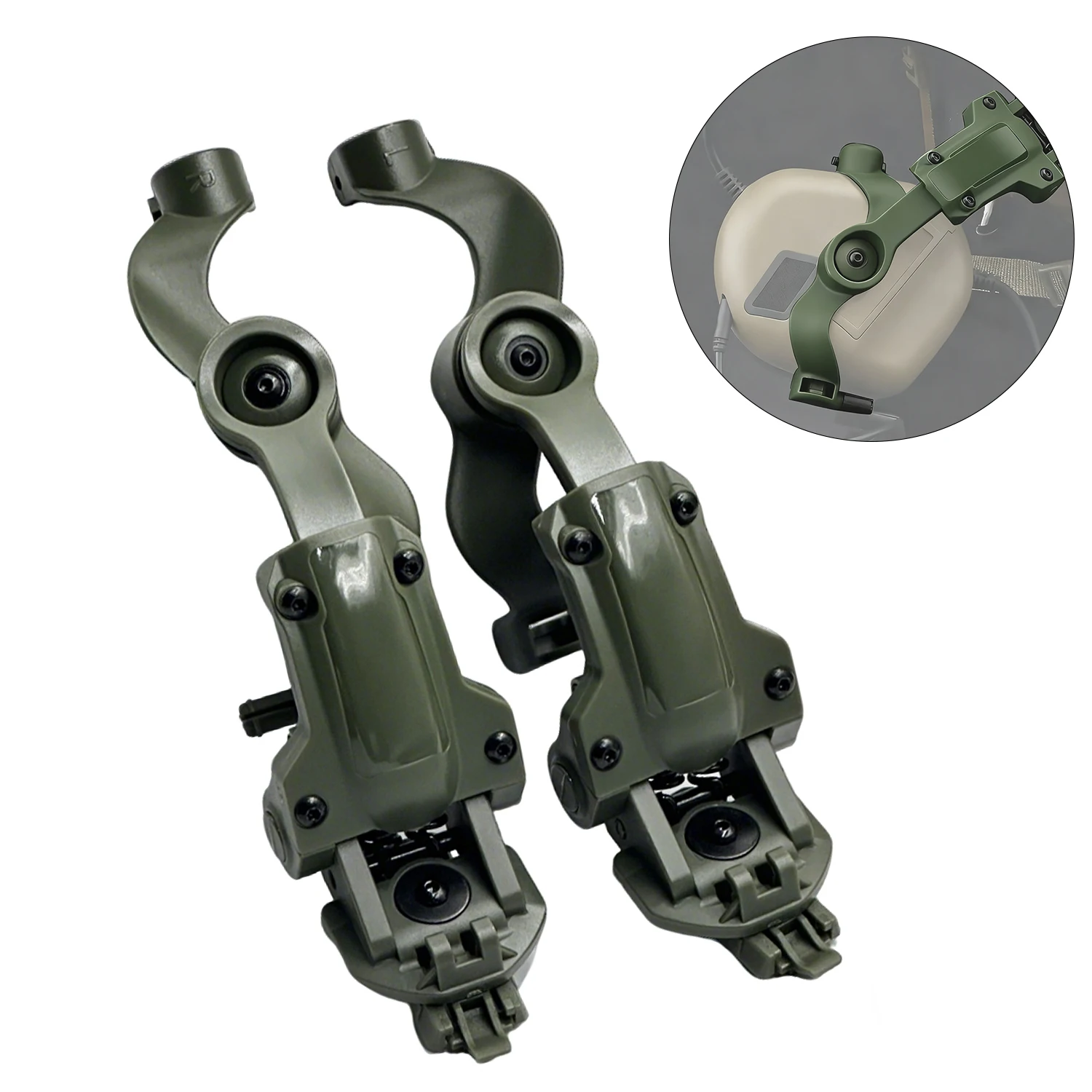 NEUE Taktische Kopfhörer Halterung EARMOR M32 Schiene Halterung Schnelle Helm Schiene Mount Adapter Suspension Kopfhörer Halterung Image