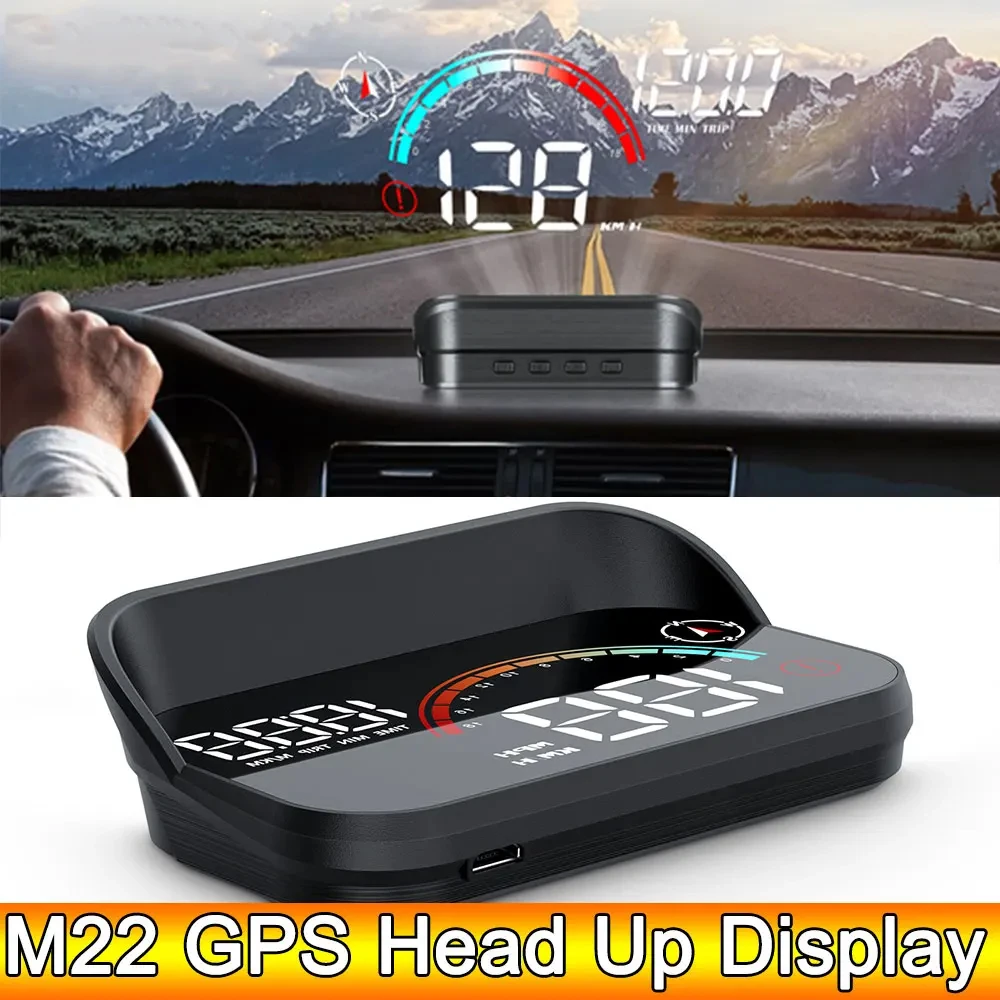 Auto Head-Up-Display Windschutzscheiben-Projektor Auto GPS HUD Universelles Digitales GPS-Geschwindigkeitsanzeige Km/h LCD-Projektion auf Glas Auto-Tachometer Image