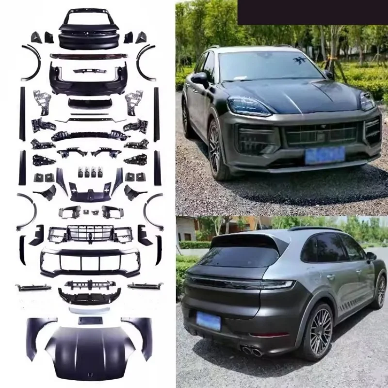 Karosserie-Kit für Porsche Cayenne 2011-2023 Upgrade 2024 Vordere Hintere Stoßstange Heckklappe Motorhaube Augenbrauen-Verkleidung Umrandung Image