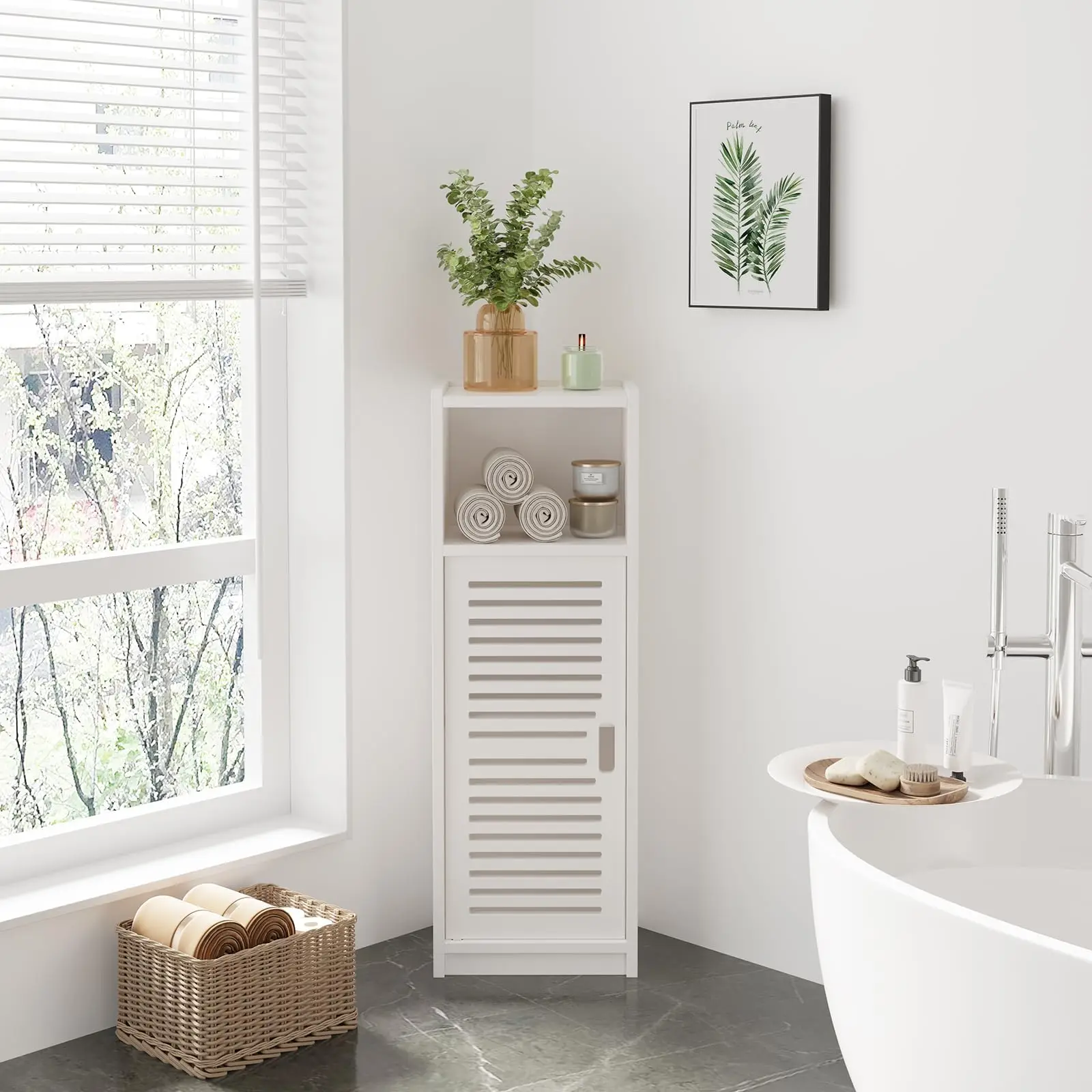 Aufbewahrungsschrank, schmaler Badezimmerschrank, Seitenschrank für die Toilette