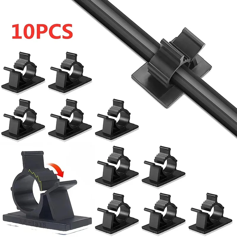 10 stücke Klebstoff USB Kabel Organizer Clips Desktop Kabel Management Einstellbare Kabel Wickler Für USB Telefon Ladekabel Schutz