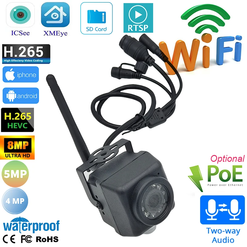 ICSEE Wifi Vogel Box Kamera Zwei-wege Audio 8MP 4MP 5MP 940nm IR CUT Nachtsicht RTSP FTP Mini WIFI POE IPC Haustier Nest Vogel Beobachtung Image