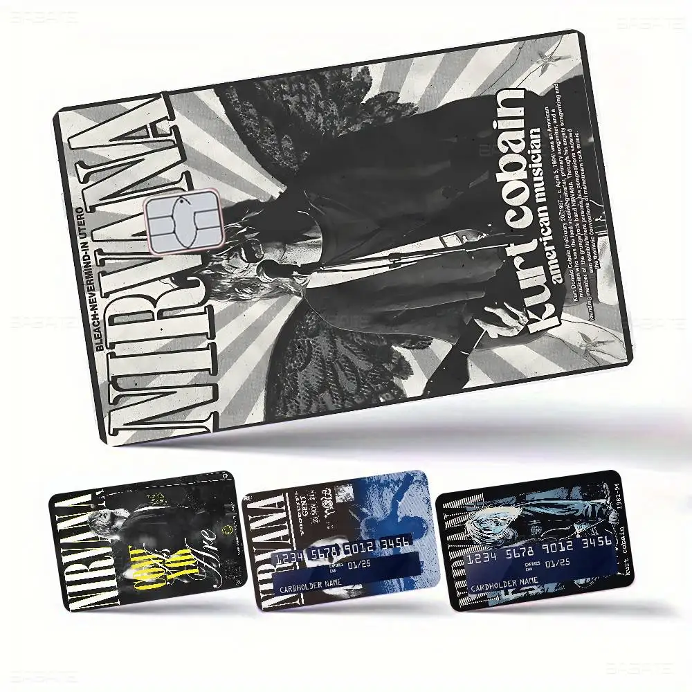 Classic Hot N-Nirvana K-Kurt Band Anime Young Creidt Card Debit Card Sticker Film Case Front Tape für kleine große Chip kein Chip