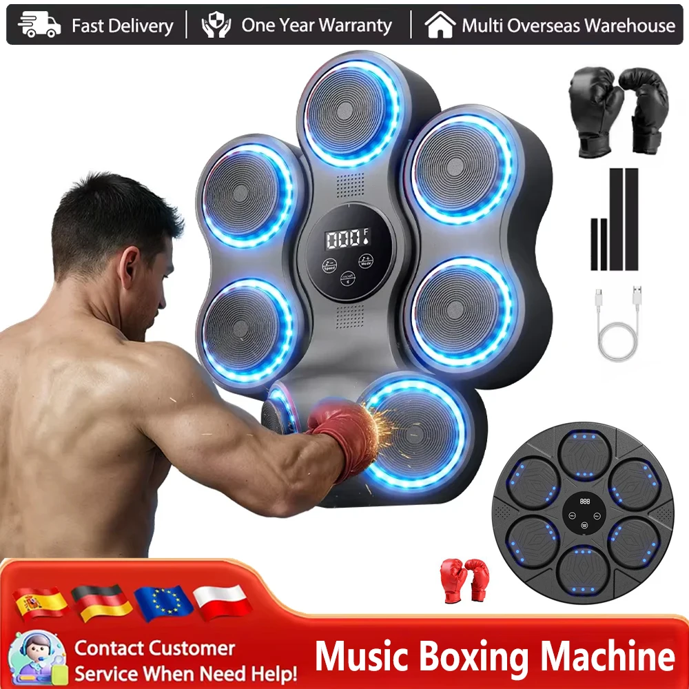 Bluetooth-Verbundene Smarte Musik-Boxmaschine mit Handschuhen Wand-Zielboxsack Agilitäts-Reaktionstraining für Boxsport und Entspannung Image