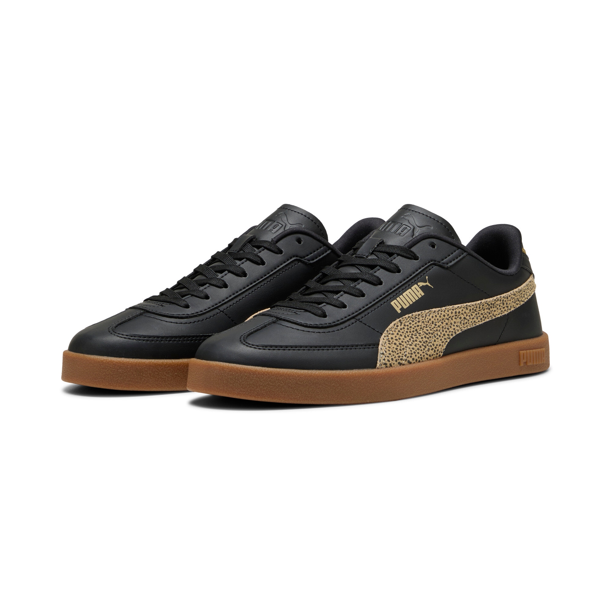 Sneaker PUMA "CLUB II ERA TOPCAT", Damen, Gr. 38, puma schwarz, toasted almond, Synthetik, unifarben, Schuhe Sneaker