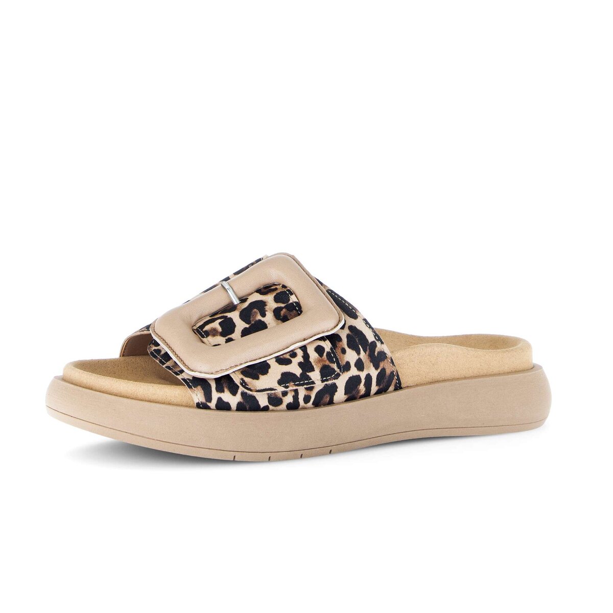 Pantolette GABOR "Pantolette", Damen, Gr. 38, beige, Schuhe Pantolette