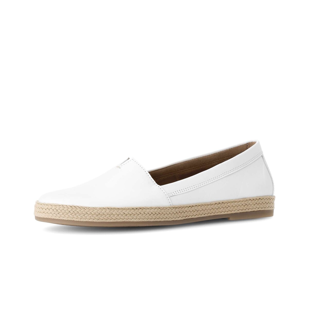 Slipper GABOR "Slipper Glattleder", Damen, Gr. 35,5, weiß, Schuhe Slipper