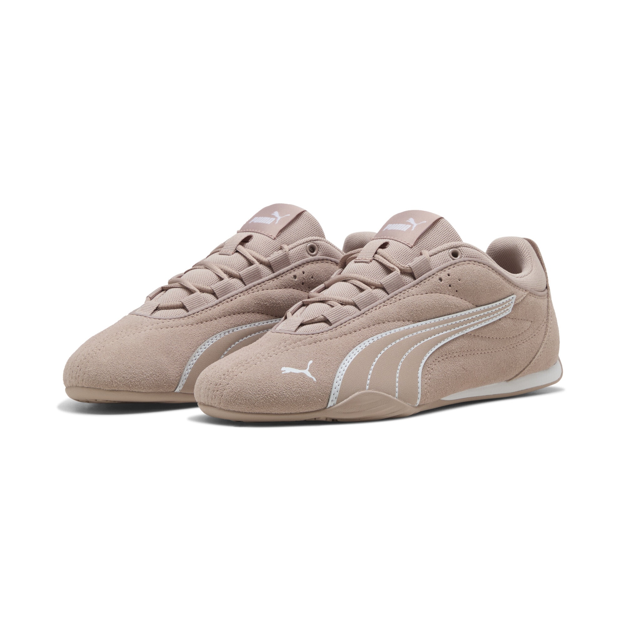 Sneaker PUMA "PUMA Catch Soleil Sneakers Damen", Damen, Gr. 40.5, rose latte weiß beige, Obermaterial: Textil, Kuhleder, Synthetik, Leder; Futter: Textil; Innensohle: Textil; Laufsohle: Gummi, Schuhe Sneaker