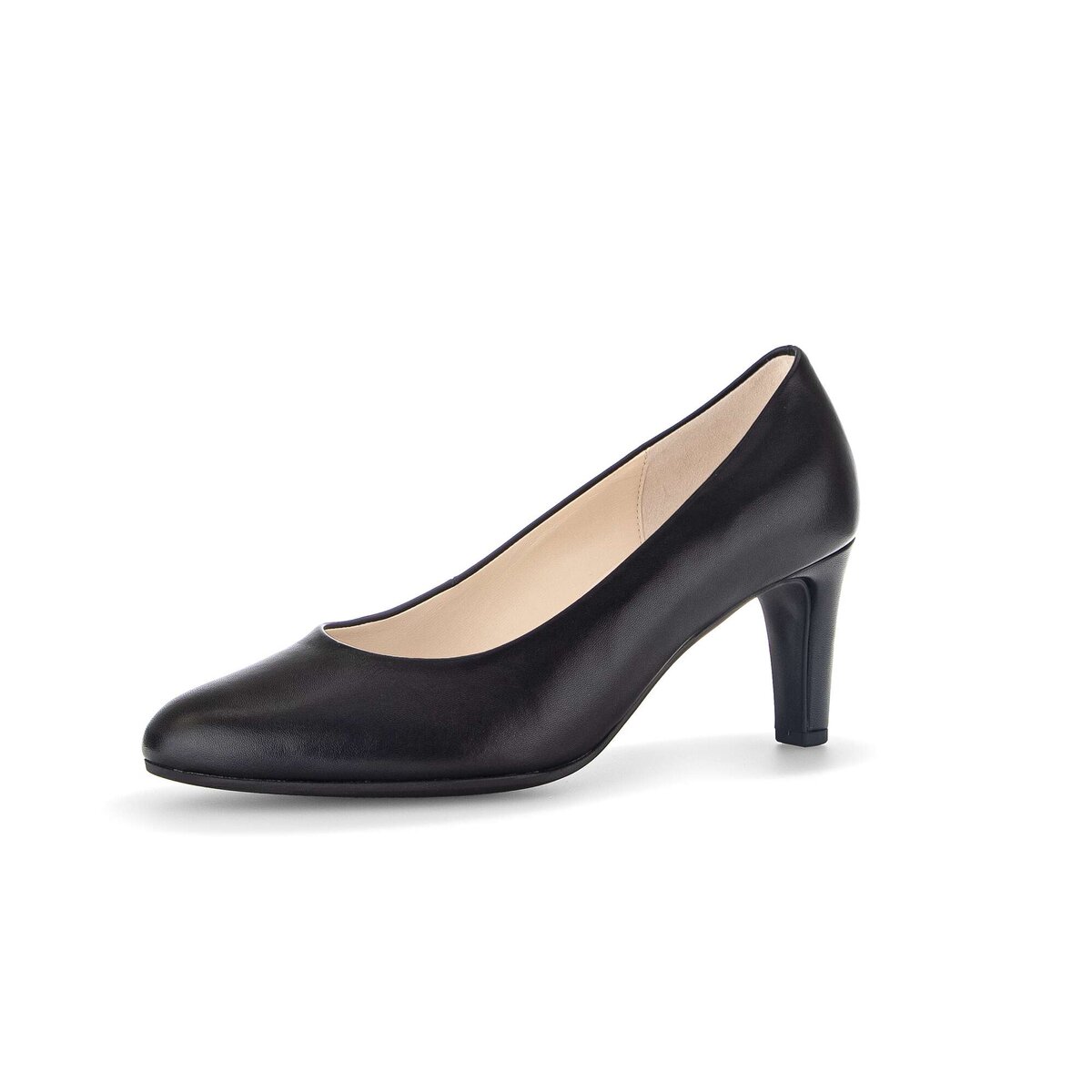 Pumps GABOR "Eleganter Pumps Glattleder", Damen, Gr. 38, schwarz, Schuhe Pumps