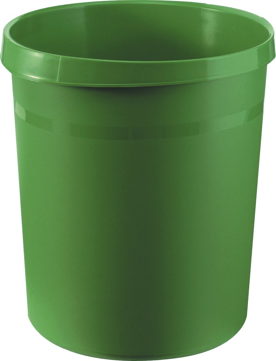 HAN Papierkorb Grip mit Griffmulden 18 Liter grün Packung mit 15 Stück Image
