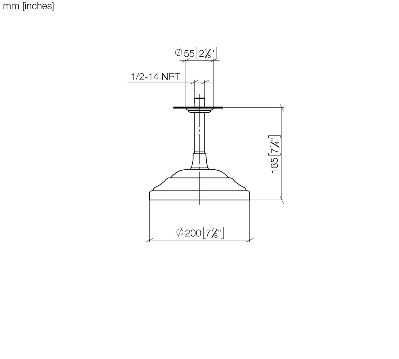 Dornbracht Regenbrause mit Deckenanbindung 28565977-42 Image