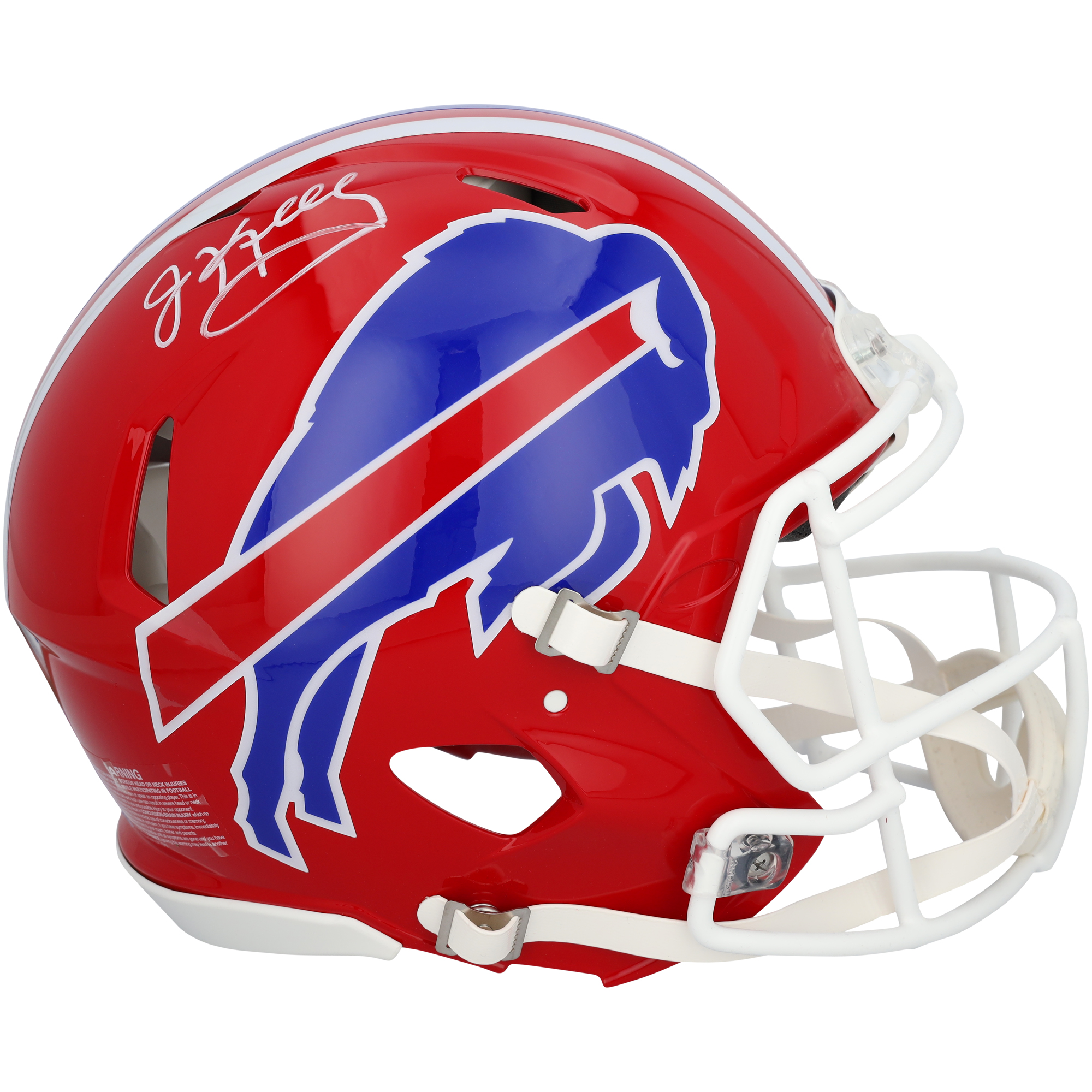 Jim Kelly Buffalo Bills signierter Riddell 1987-2001 Throwback Speed Authentic Helm Image