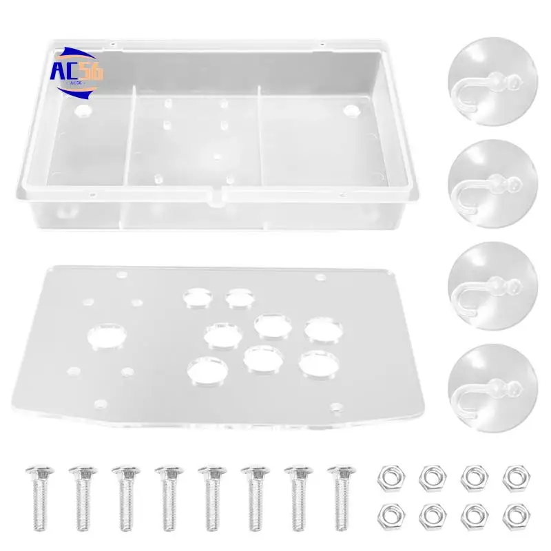 AC56-DIY Arcade Joystick Acrylic Panel Case For Arcade Game Machine DIY Can Be Installed Joystick Button For Retro Video Game
