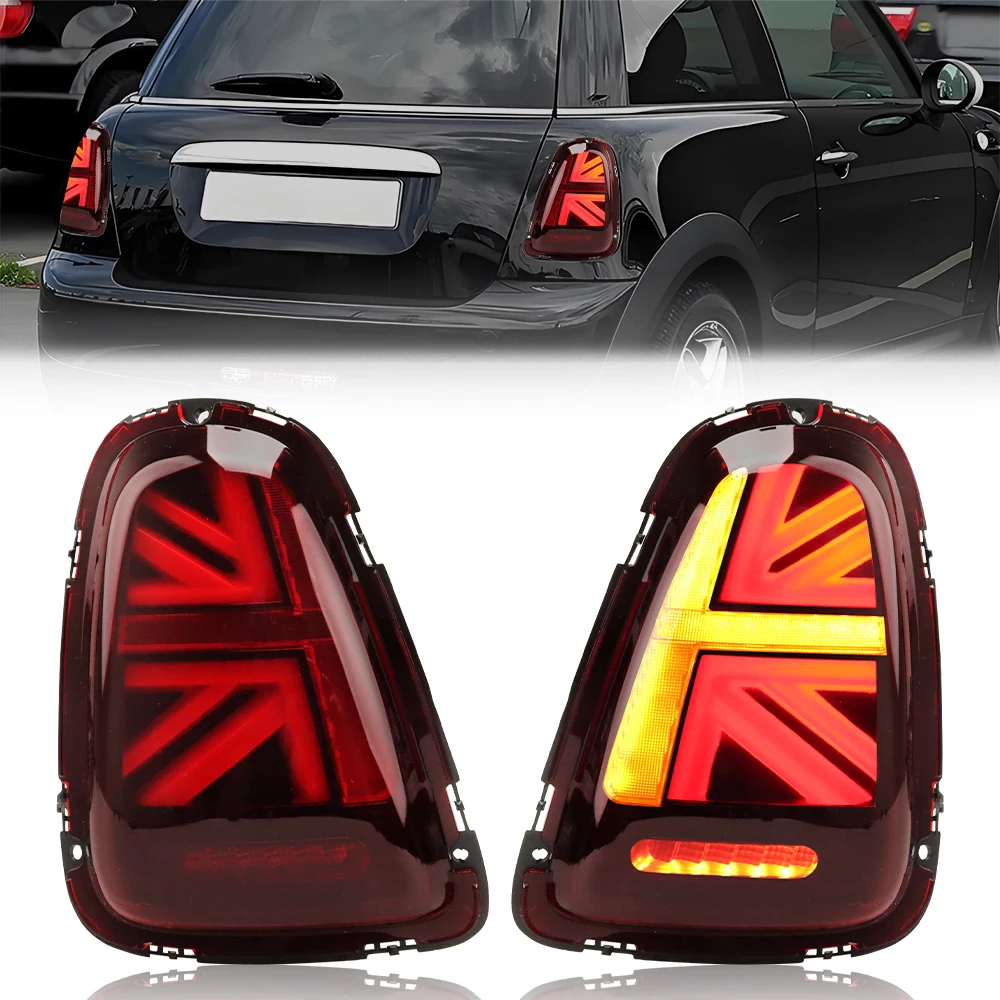 2 Pezzi Gruppo Luci Posteriori a LED per Auto per BMW Mini Cooper R56 R57 R58 R59 Stile Union Jack Freno Retromarcia Indicatori di Direzione 2007-2014