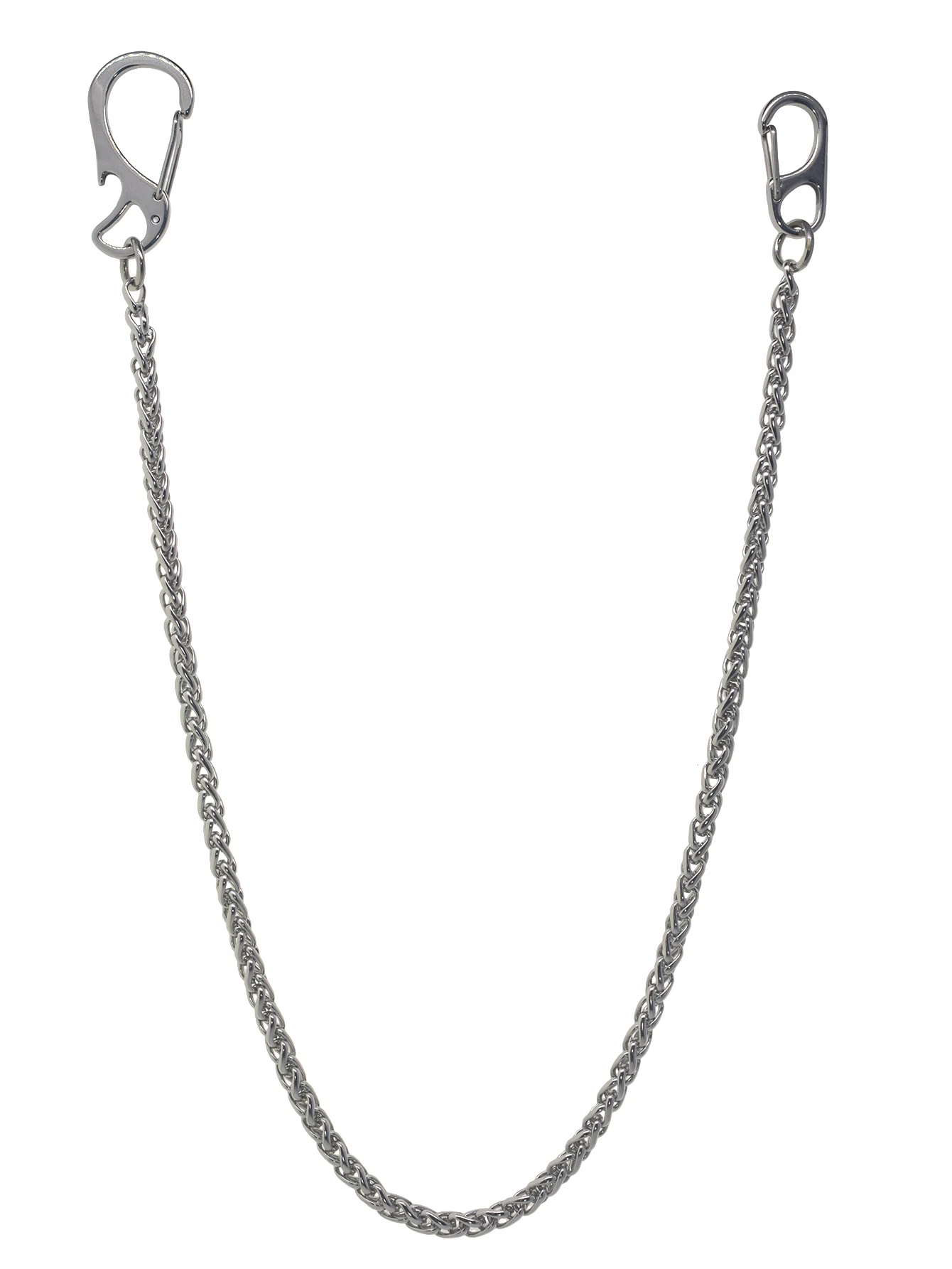 21 Zoll lange 6 mm Schlangen-Weizenkette Halskette Halsband Jean Hosenkette Street Dance Dekor Edelstahl Karabiner EDC-Öffner Image