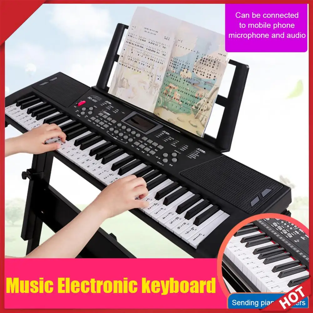 Tastiera Musicale Digitale a 61 Tasti, Pianoforte Portatile, Tastiera Elettronica Professionale, Grande Tastiera Musicale Educativa