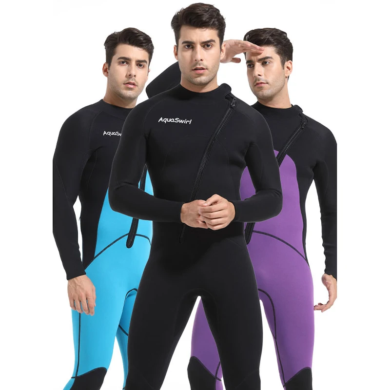 Combinaison de plongée en néoprène 3MM pour homme, équipement de surf, plongée sous-marine, pêche sous-marine, kitesurf, maillot de bain, combinaison de plongée