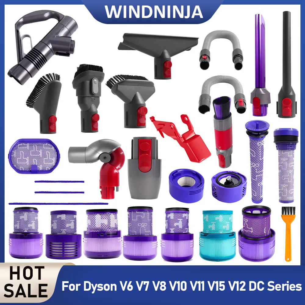 Für Dyson V6 V7 V8 V10 V11 V12 V15 DC-Serie Staubsauger Griff Filter Bürstenkopf Teleskopschlauch Ober- und Unteradapter Ersatzteile Image