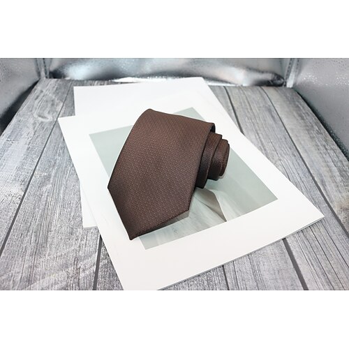 Herren Krawatten Strickware Täglich Formell Gerippt Einfarbig Texture Lässig Täglich Geschäft Image