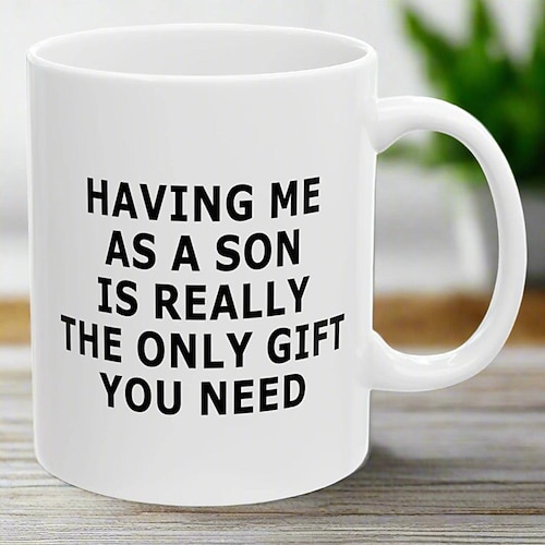 Lustige Geschenktasse für Papa zum Vatertag, Überraschungstasse aus Keramik, mit dem Namen „Ich bin mein Sohn", lustige Geschenktasse, einzigartige Kaffeetasse Image