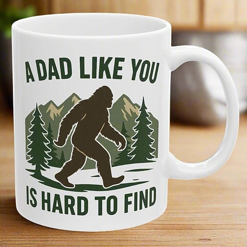 Lustige Geschenktasse für Papa zum Vatertag – Überraschungstasse aus Keramik. Einen Papa wie dich findet man nicht so leicht. Einzigartige Kaffeetasse als Geschenk. Image