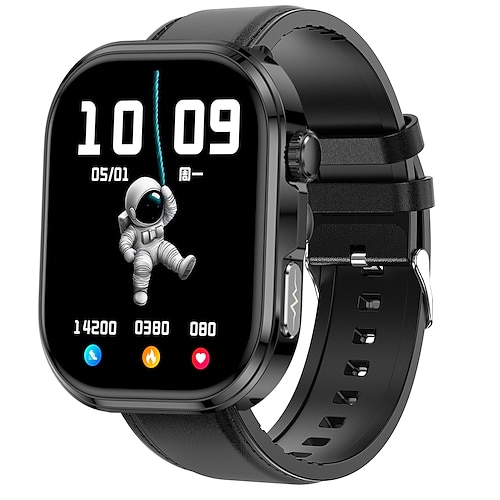 iMosi GE52 Smartwatch 1.88 Zoll Smartwatch mit Bluetooth-Anruffunktion EKG PPG Temperaturüberwachung Schrittzähler Kompatibel mit Android iOS Unisex Freisprechanrufe Mediensteuerung Schrittzähler Image