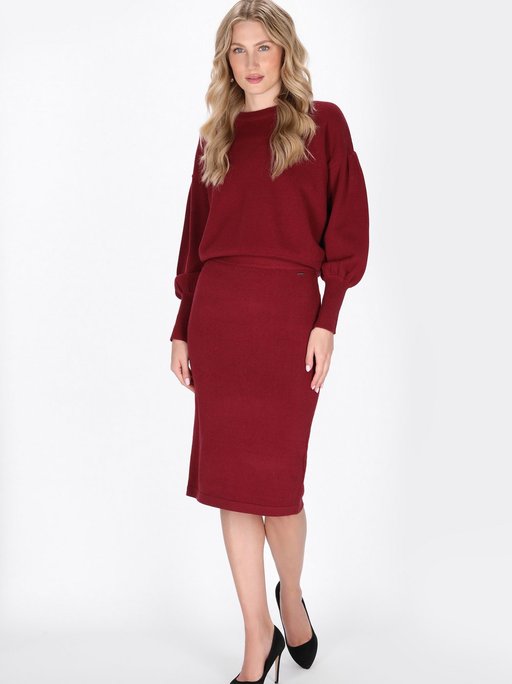 Dreimaster Rock Damen bordeaux, XL/XXL