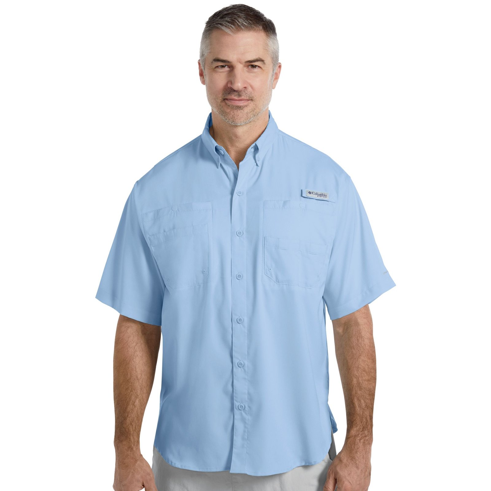 Columbia Men's Tamiami II Short-Sleeve Shirt (Size L) Sail, Polyester