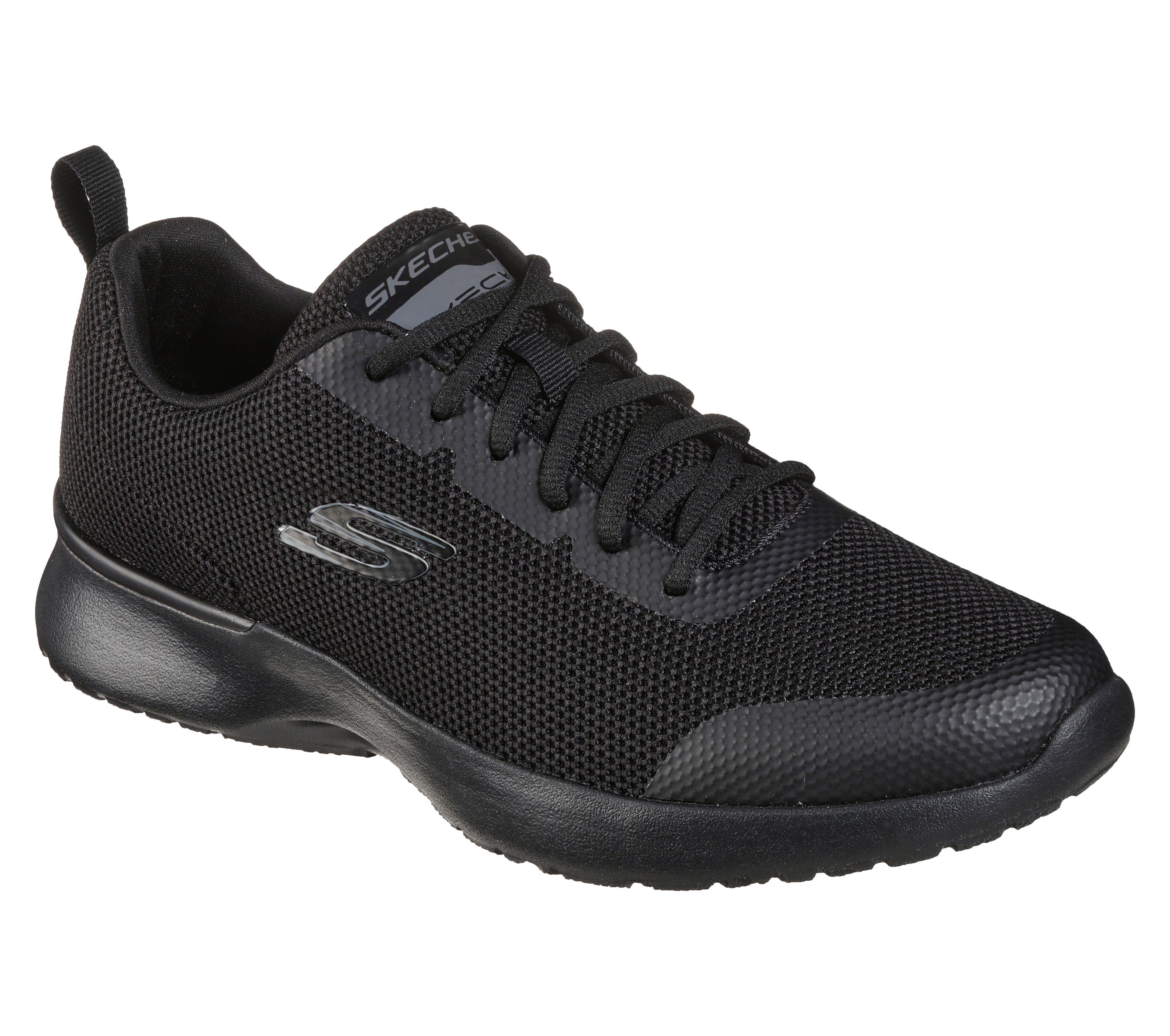 Sneaker SKECHERS "Skech-Air Dynamight", Damen, Gr. 45, schwarz, Schuhe Sneaker, Freizeitschuh, Halbschuh, Schnürschuh mit Memory Foam-Funktion