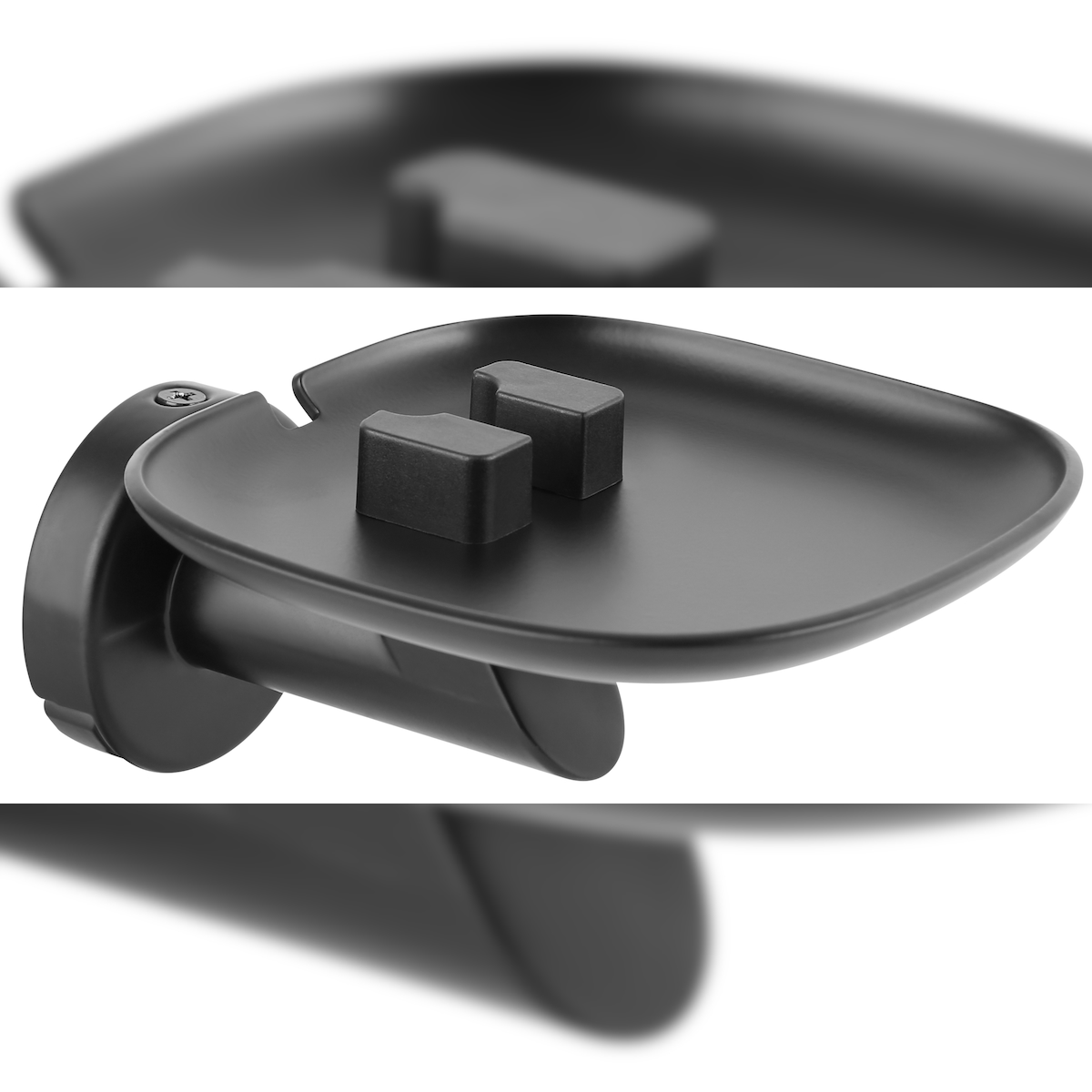 My Wall 2 Wandhalter für SONOS ONE und Play:1 Lautsprecher Belastung: 3 kg, schnelle und einfache Installation, Inhalt: 2 Stück, schwarz Image